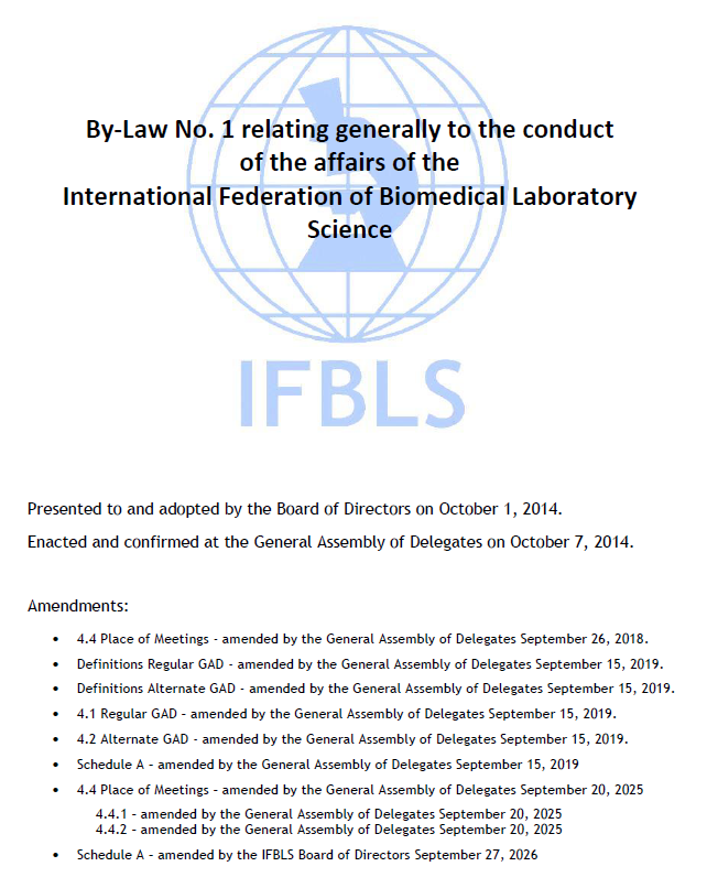 IFBLS By Law No. 1